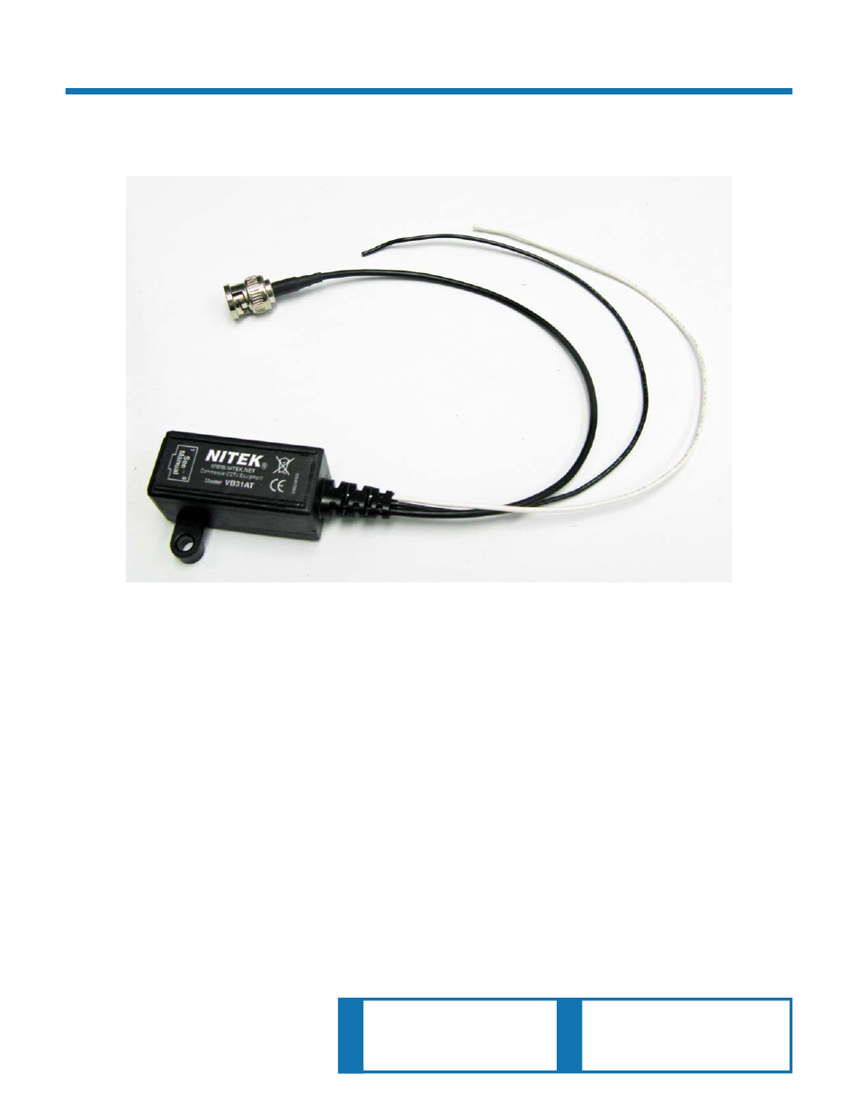 Nitek VB31AT User Manual | 7 pages