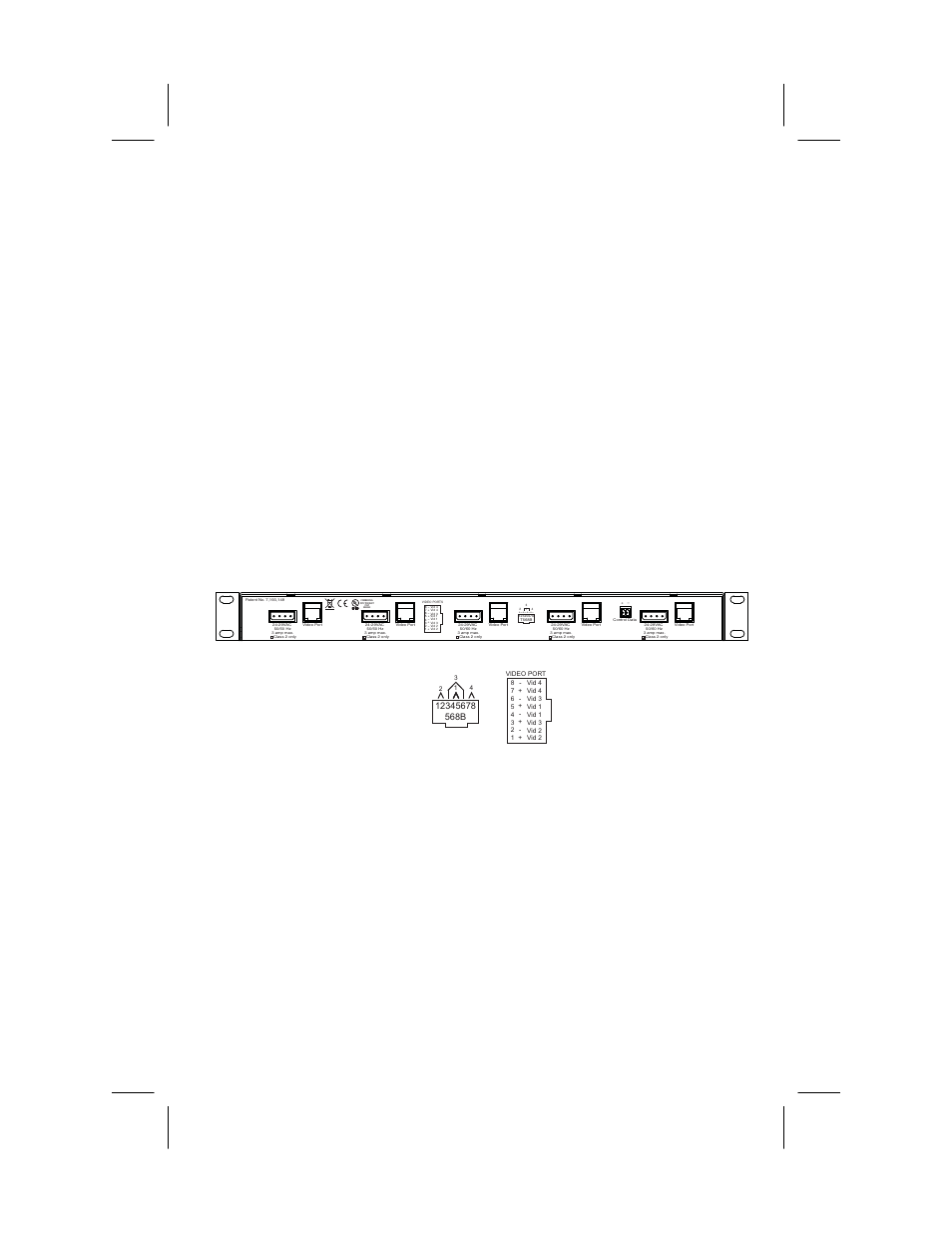 If using chm22 cards, If using cxm22 cards, Video ports in back of cx452 | Nitek CX452 User Manual | Page 7 / 8