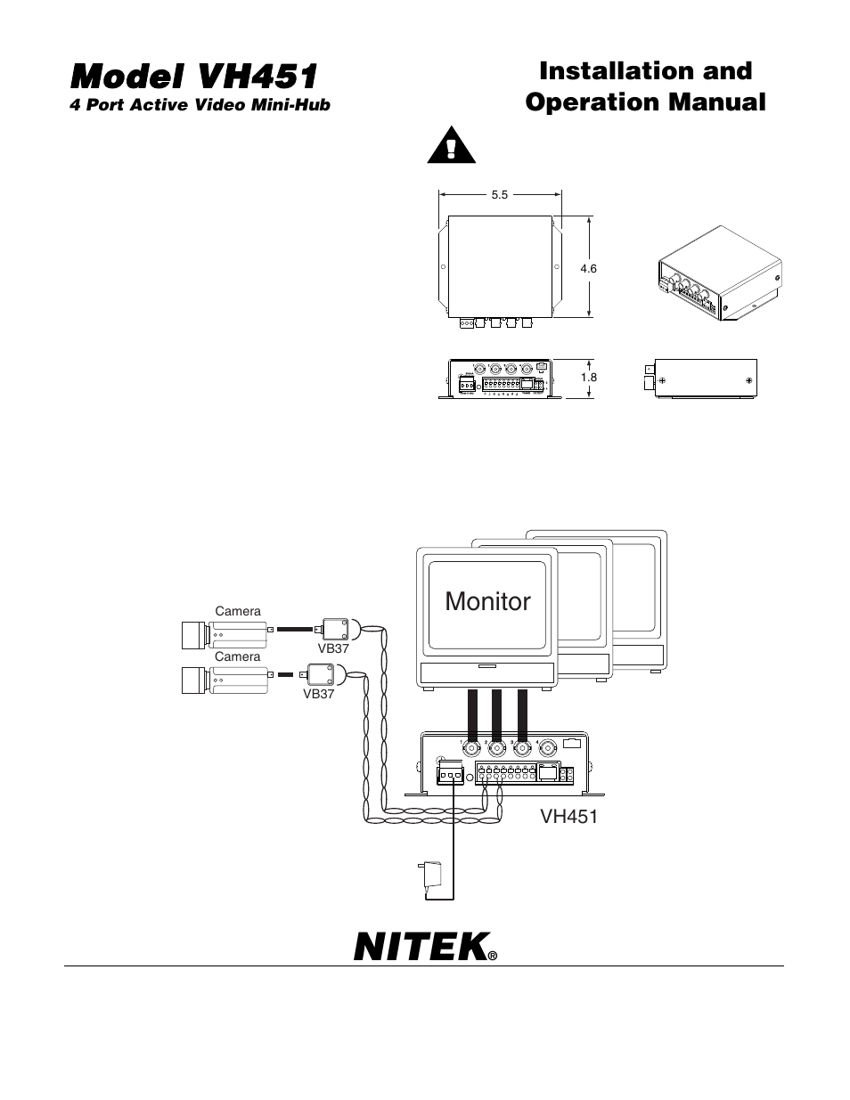 Nitek VH451 User Manual | 2 pages