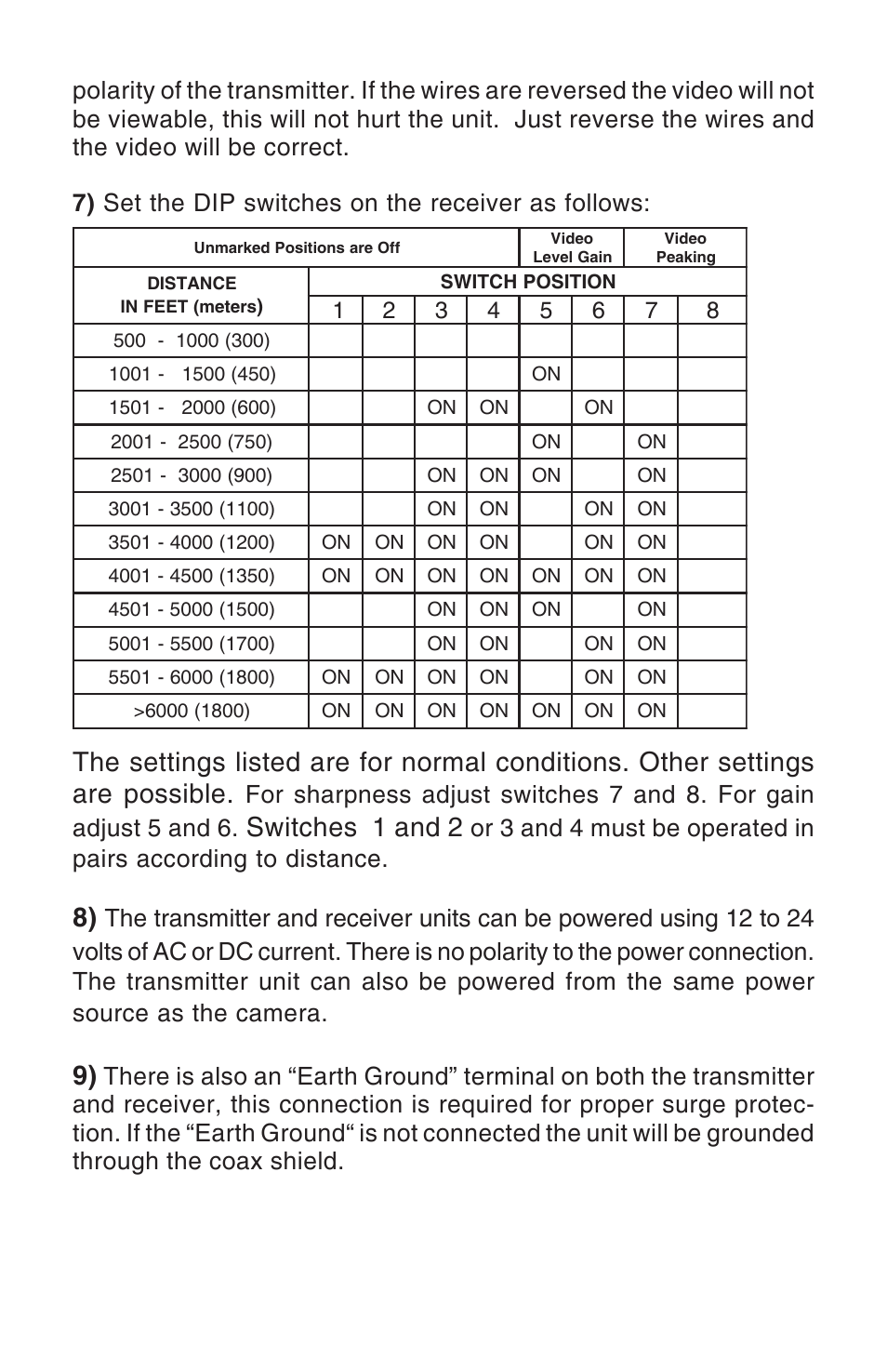 Switches 1 and 2 | Nitek EX560 User Manual | Page 3 / 4