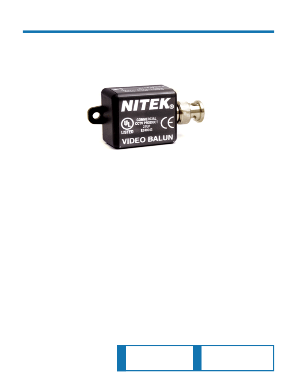 Nitek VB39M User Manual | 7 pages