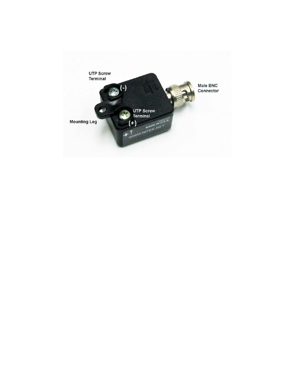 Parts of the vb37m installation & setup | Nitek VB37M User Manual | Page 3 / 7