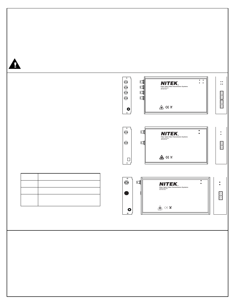 Nitek FRS344000S00 User Manual | 2 pages