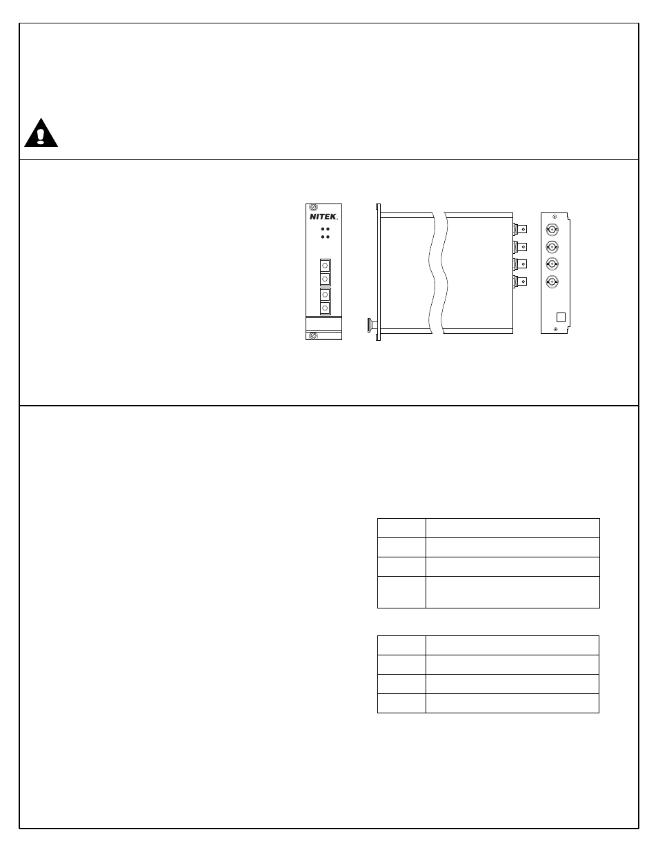 Nitek FTS344000R00 User Manual | 1 page