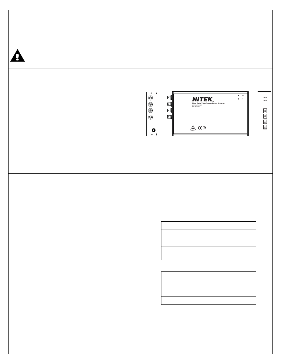 Nitek FTS344000S00 User Manual | 2 pages