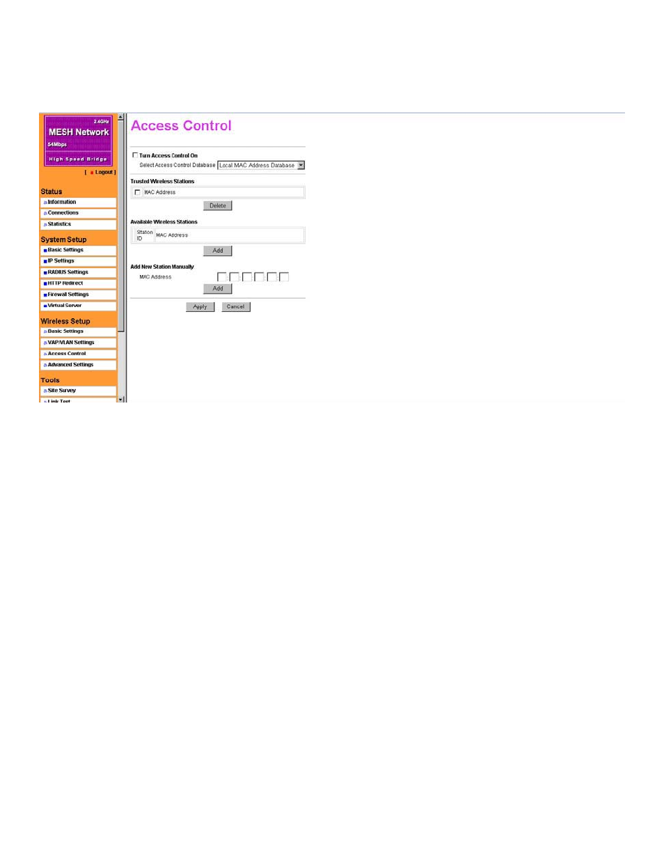 Access control | Nitek MNG6448 User Manual | Page 20 / 30
