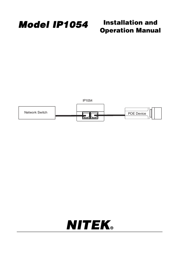 Nitek IP1054 User Manual | 1 page