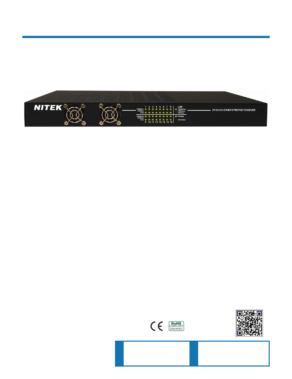 Nitek ER1651U User Manual | 11 pages