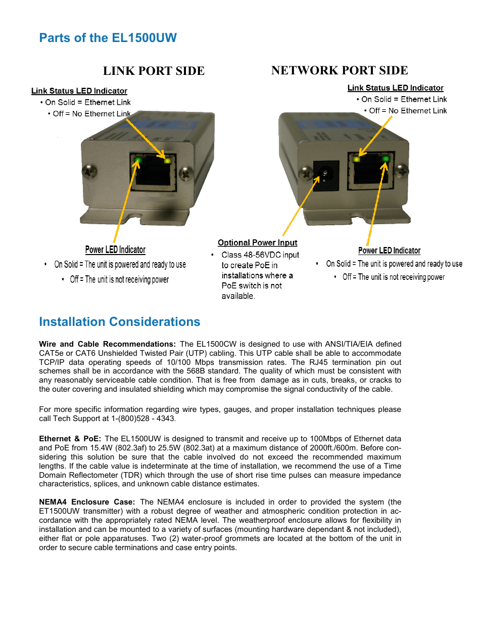 Nitek EL1500UW User Manual | Page 3 / 9