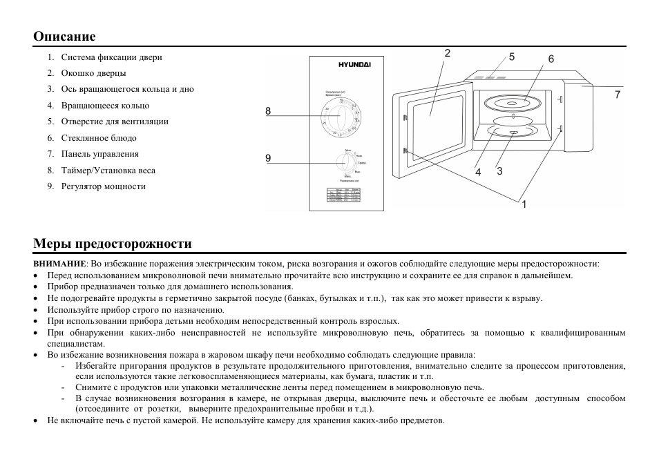 Hyundai H-MW1521 User Manual | Page 9 / 16