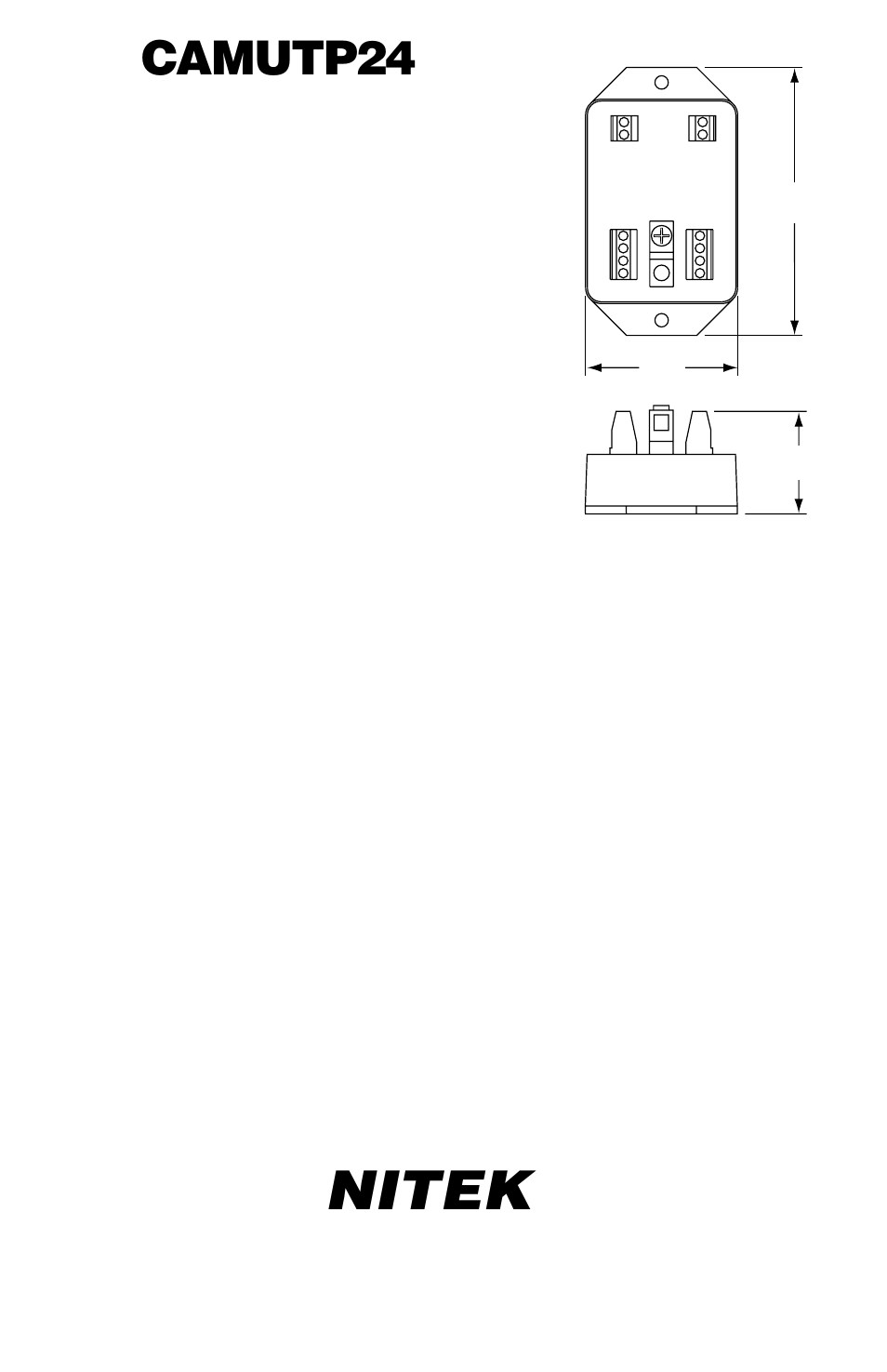 Nitek CAMUTP24 User Manual | 2 pages