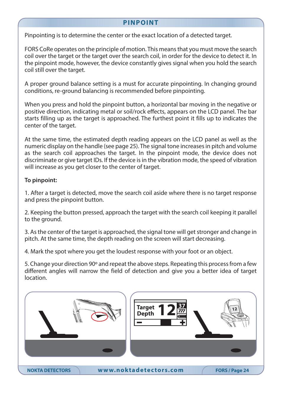 Nokta detectors Fors CoRe User Manual | Page 25 / 33