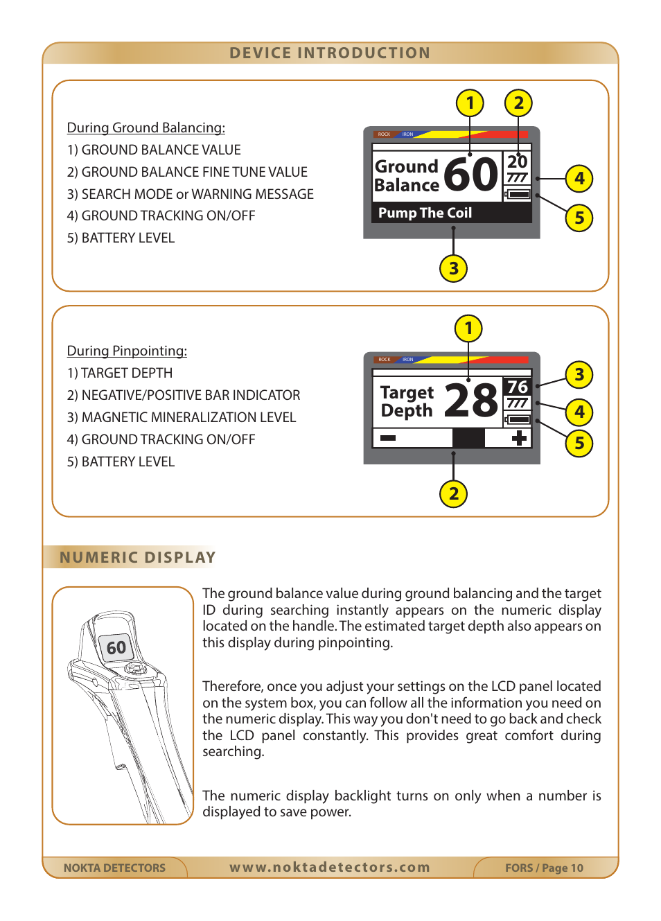 Nokta detectors Fors Gold User Manual | Page 11 / 33