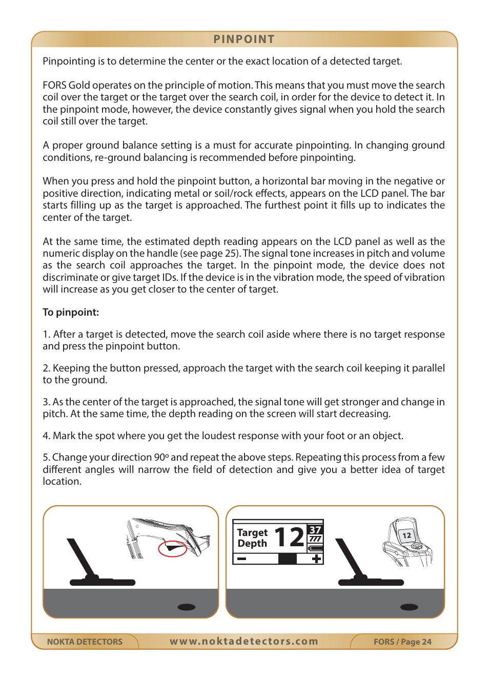 Nokta detectors Fors Gold User Manual | Page 25 / 33