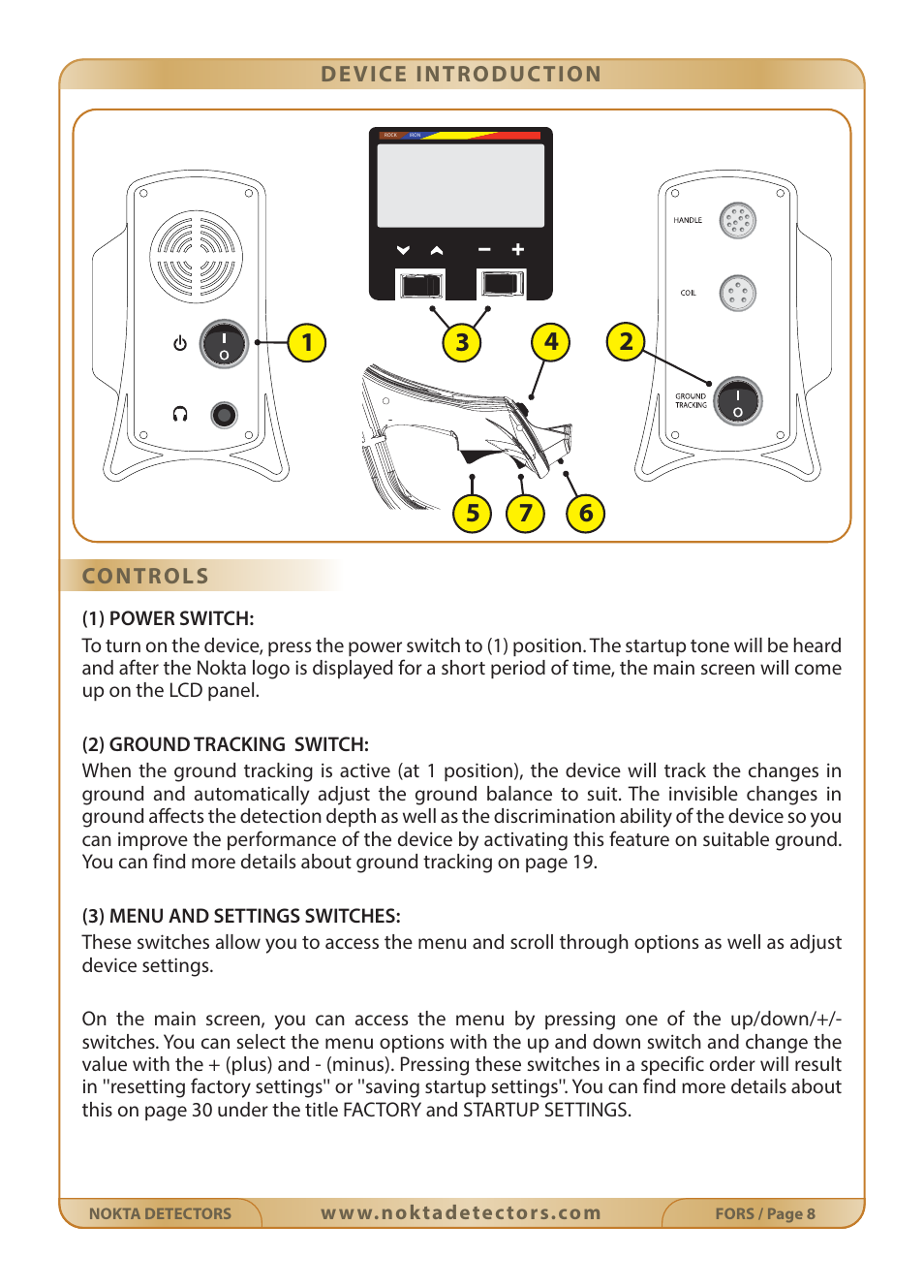 Nokta detectors Fors Gold User Manual | Page 9 / 33