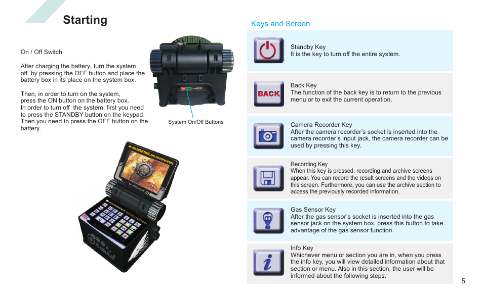 Starting | Nokta detectors Golden King NGR User Manual | Page 11 / 44