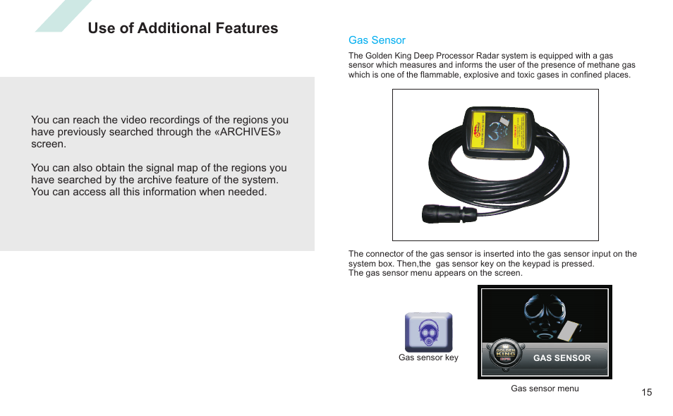 Use of additional features | Nokta detectors Golden King NGR User Manual | Page 21 / 44