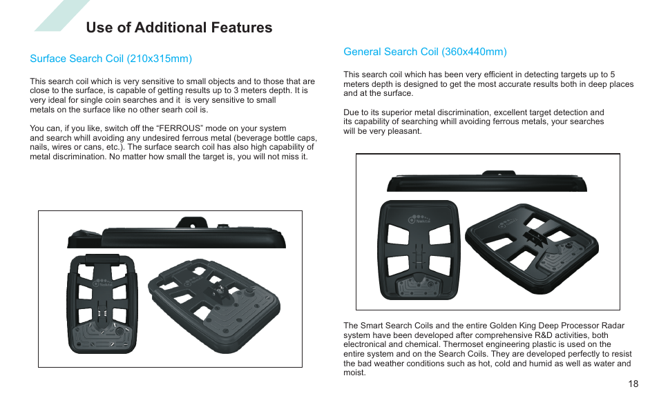 Use of additional features | Nokta detectors Golden King NGR User Manual | Page 24 / 44