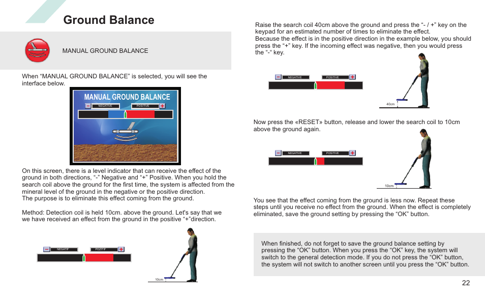 Ground balance, Manual ground balance | Nokta detectors Golden King NGR User Manual | Page 28 / 44