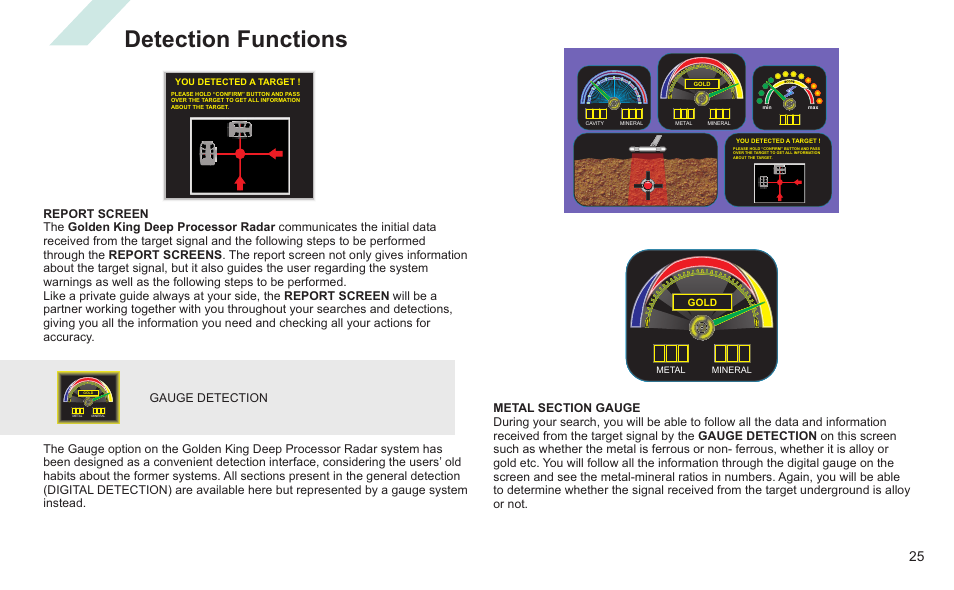 Detection functions | Nokta detectors Golden King NGR User Manual | Page 31 / 44