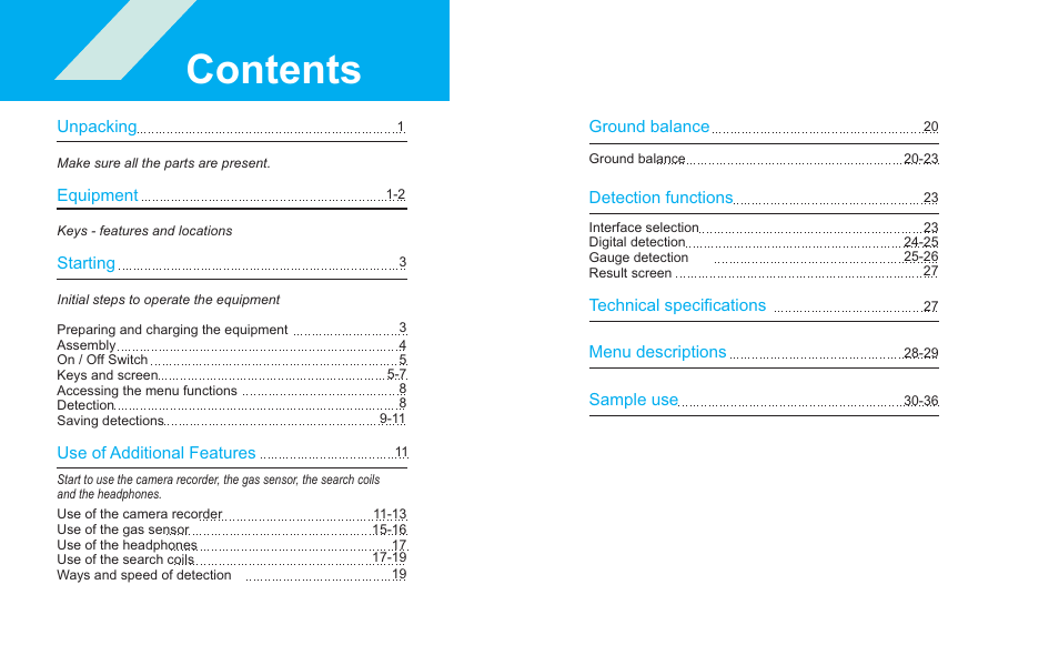 Nokta detectors Golden King NGR User Manual | Page 6 / 44