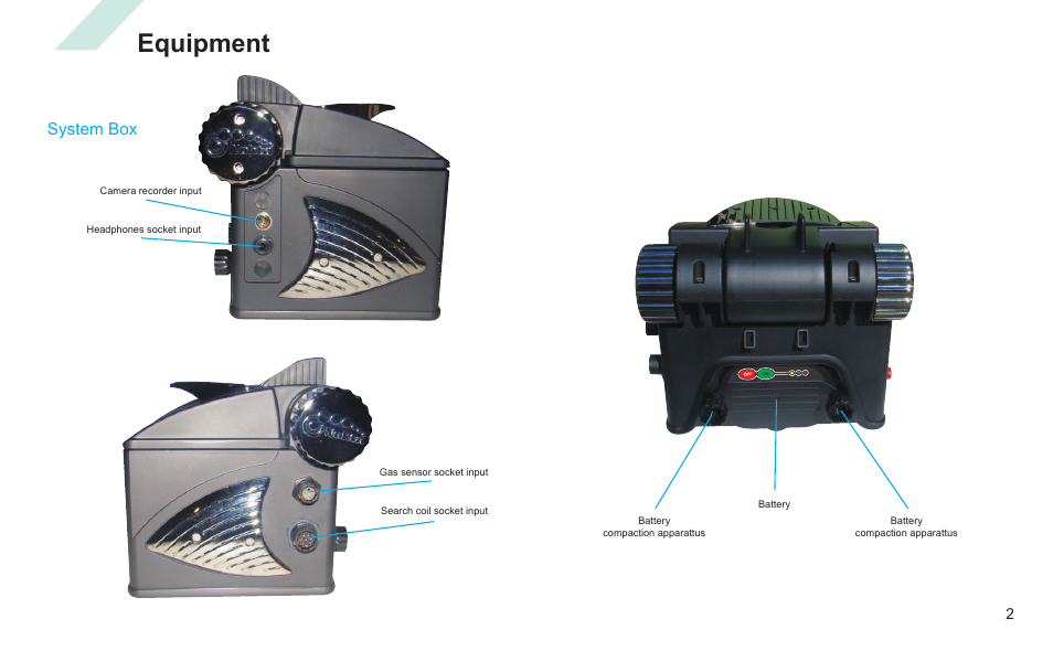 Equipment, System box | Nokta detectors Golden King NGR User Manual | Page 8 / 44