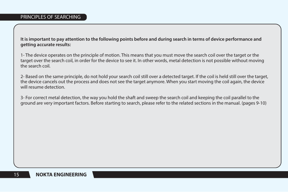 Nokta detectors Golden Sense User Manual User Manual | Page 16 / 24