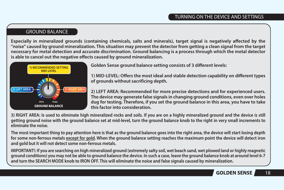 Nokta detectors Golden Sense User Manual User Manual | Page 19 / 24