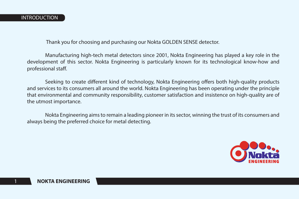 Nokta detectors Golden Sense User Manual User Manual | Page 2 / 24