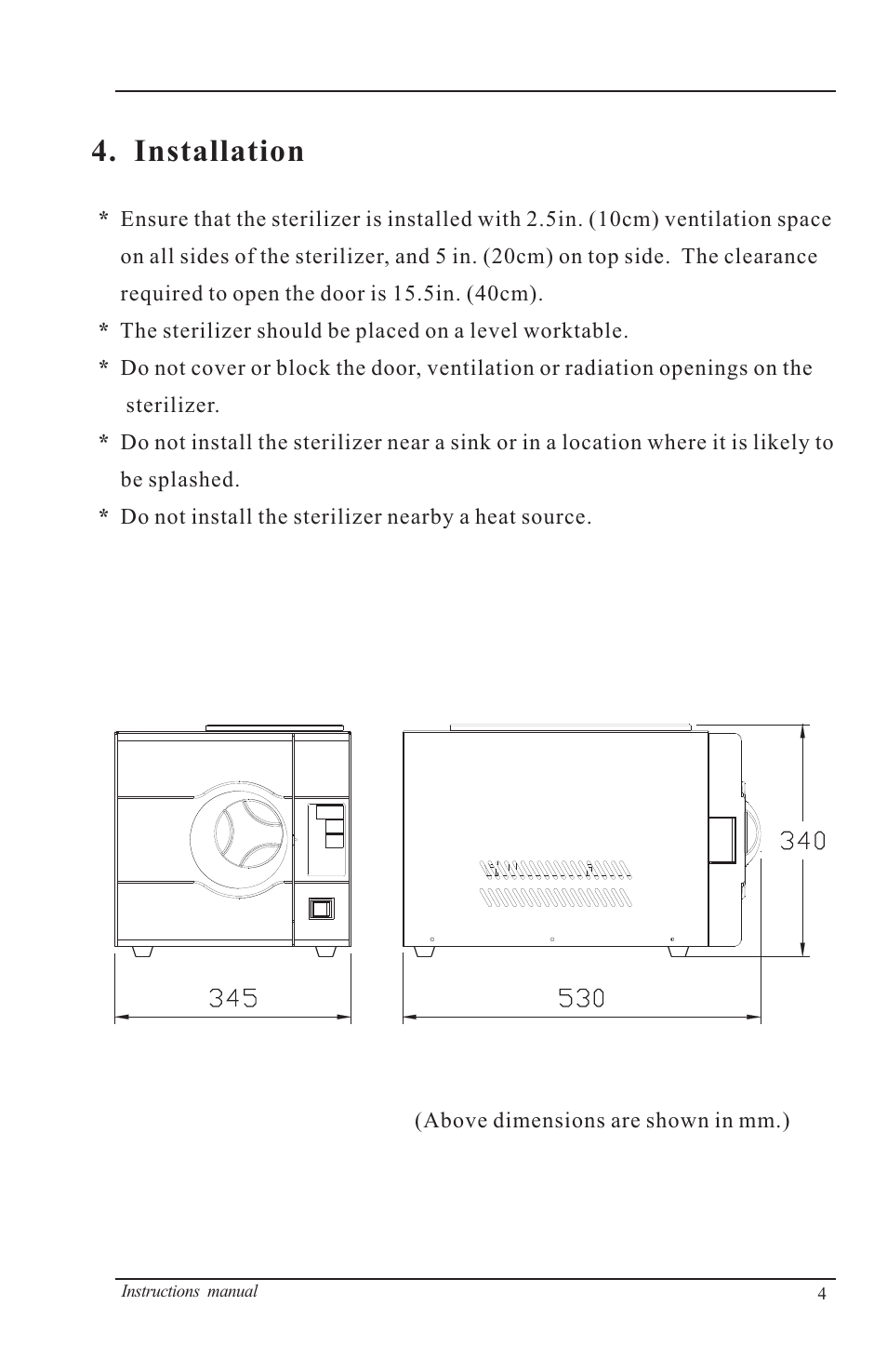 Installation, Service and contact | Nova-Tech B4000-M User Manual | Page 7 / 23