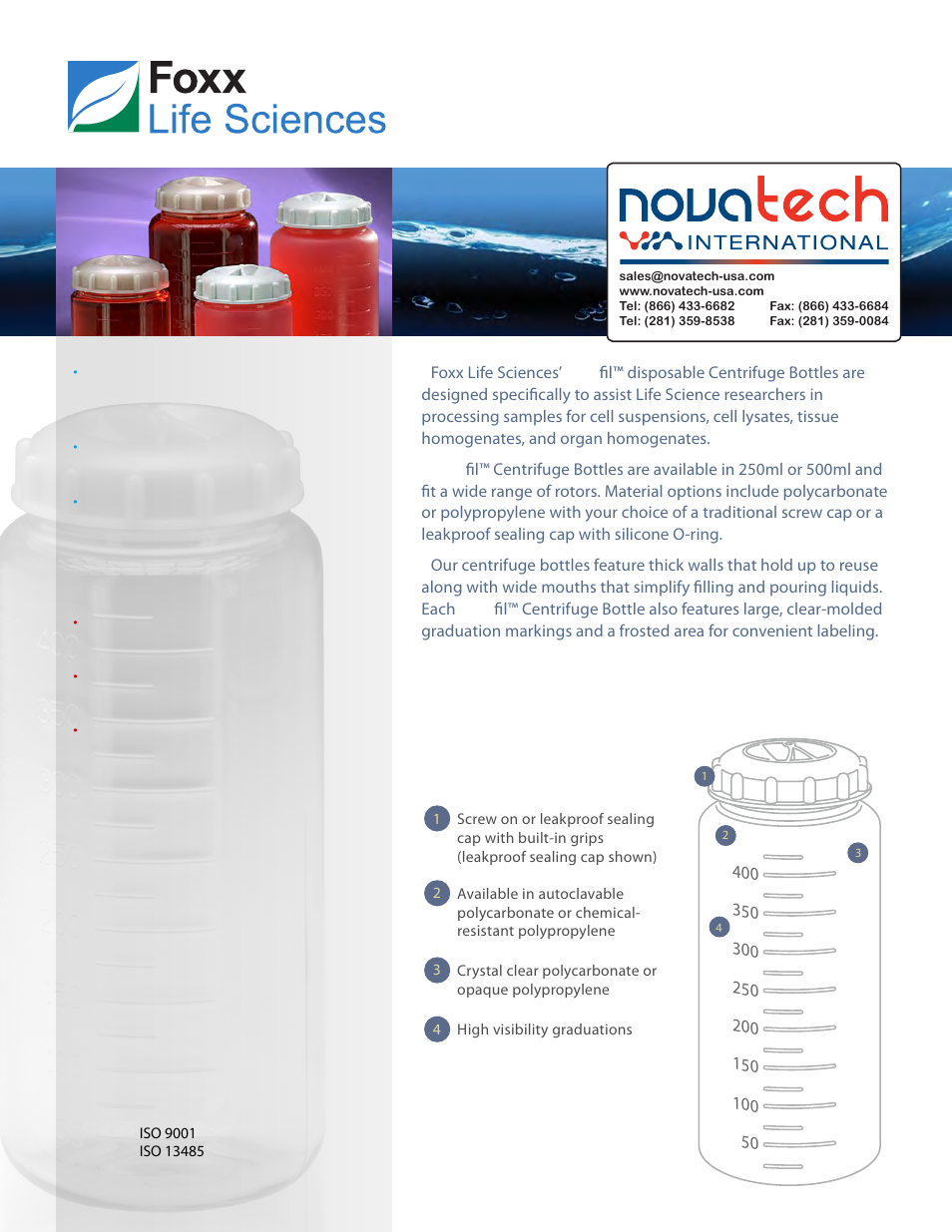 Nova-Tech Foxx Life Sciences User Manual | 2 pages