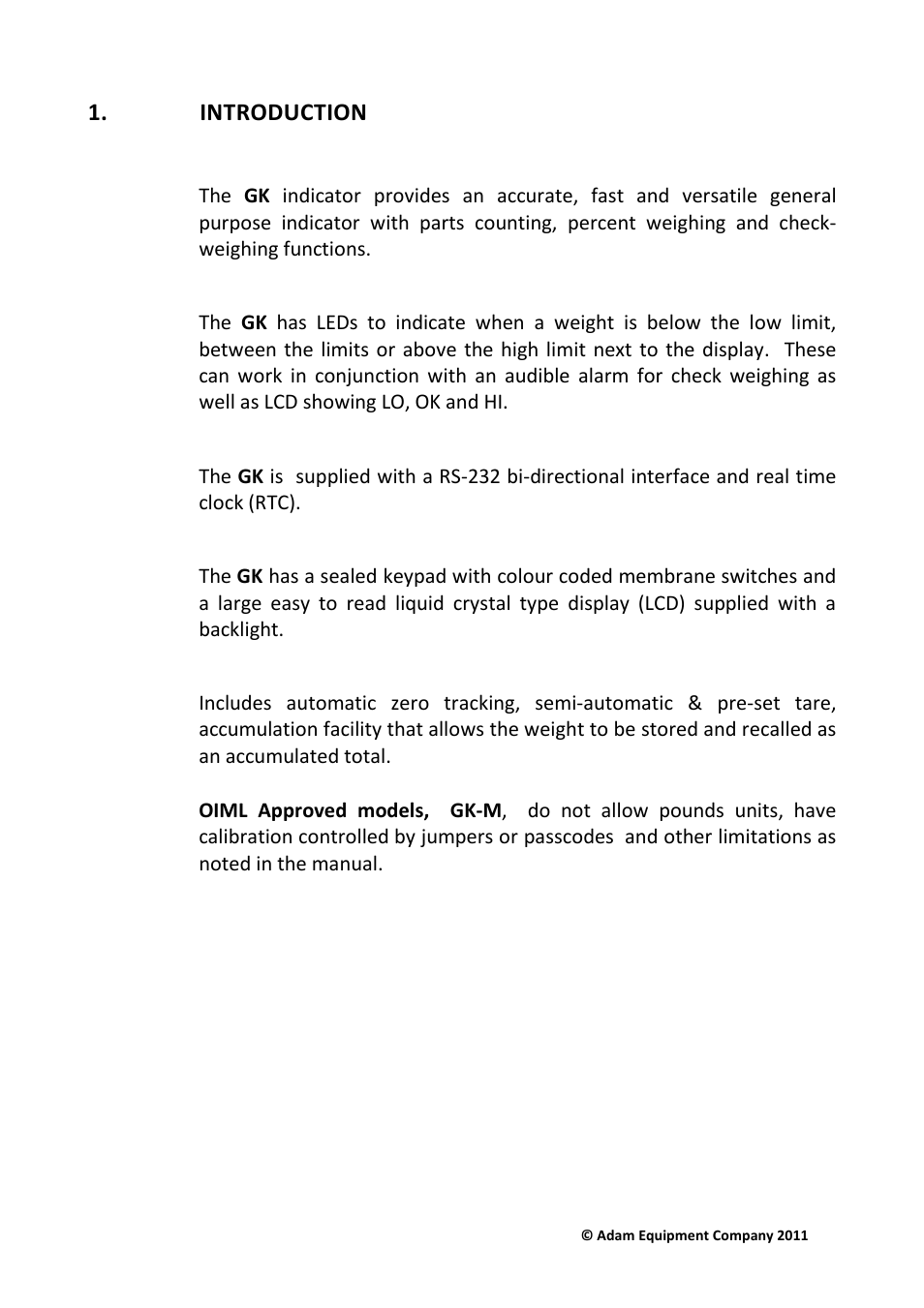 Nova-Tech GKa Indicator User Manual | Page 5 / 68