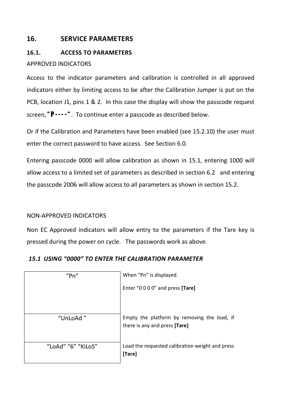 Service parameters | Nova-Tech GKa Indicator User Manual | Page 51 / 68