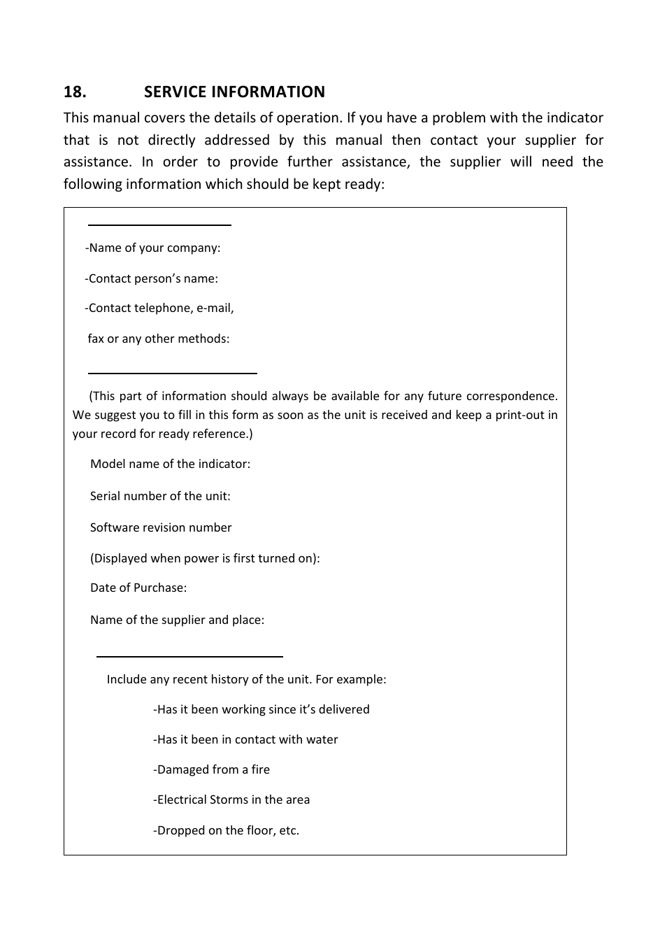 Service information | Nova-Tech GKa Indicator User Manual | Page 61 / 68