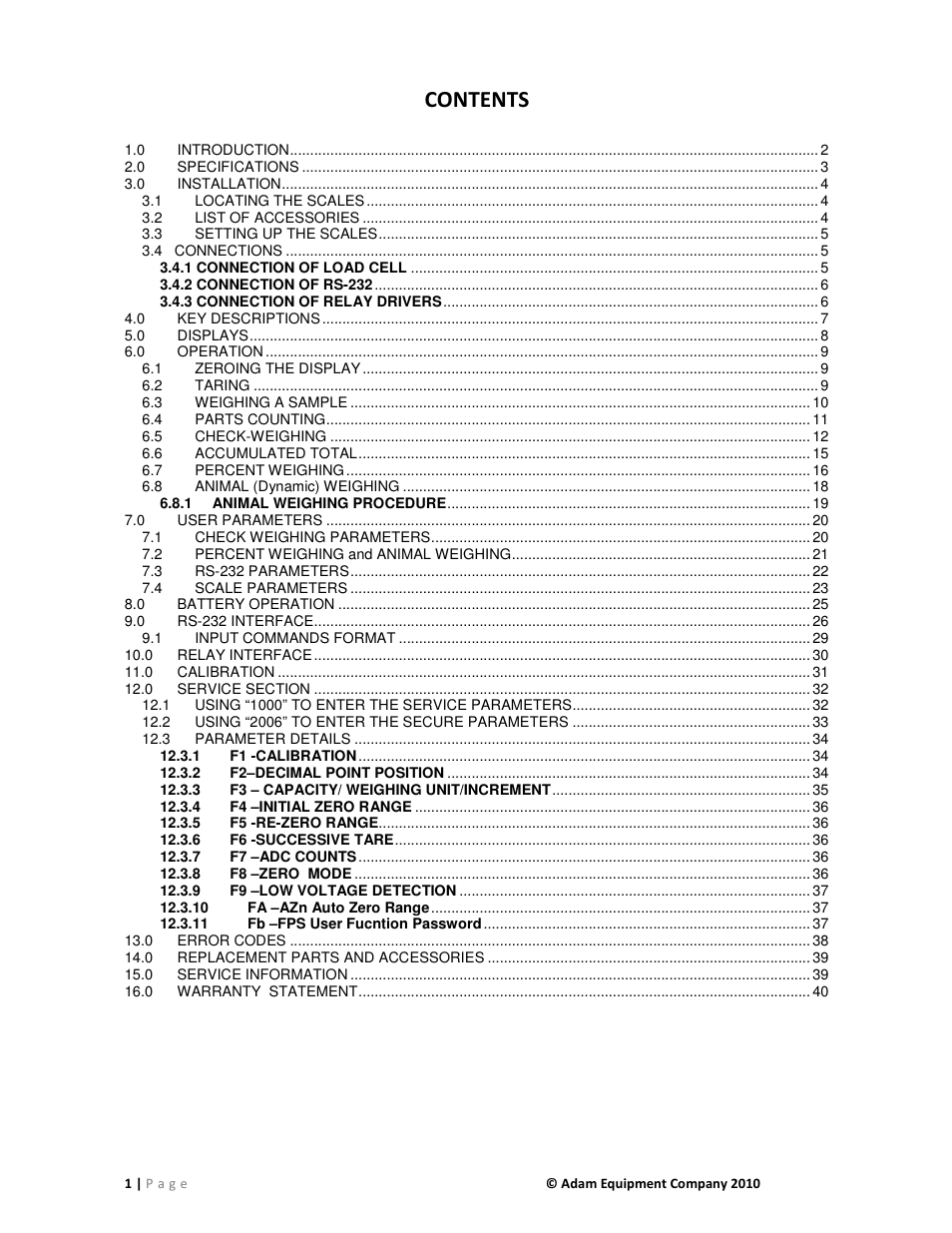 Nova-Tech AE402 Indicator User Manual | Page 3 / 44