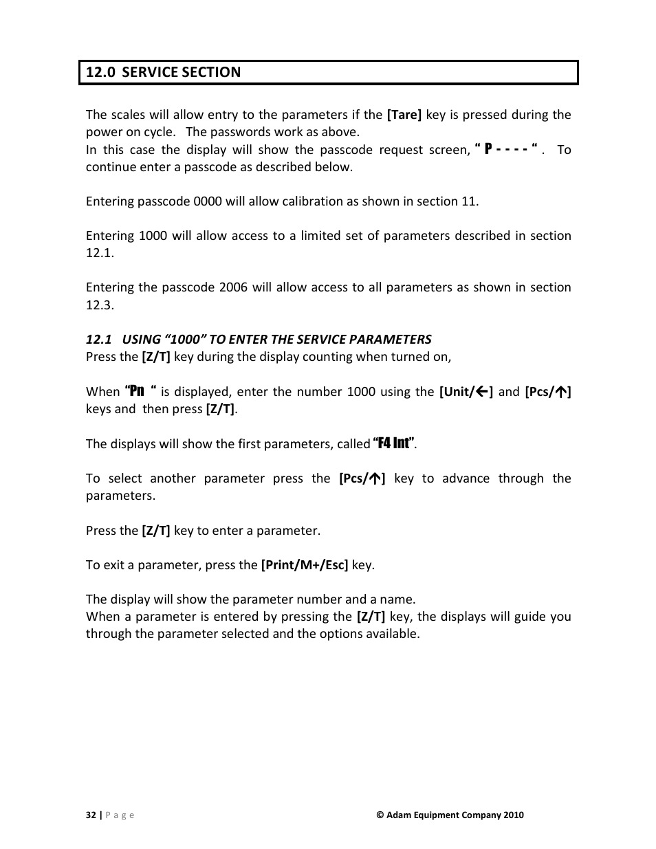 0 service | Nova-Tech AE402 Indicator User Manual | Page 34 / 44