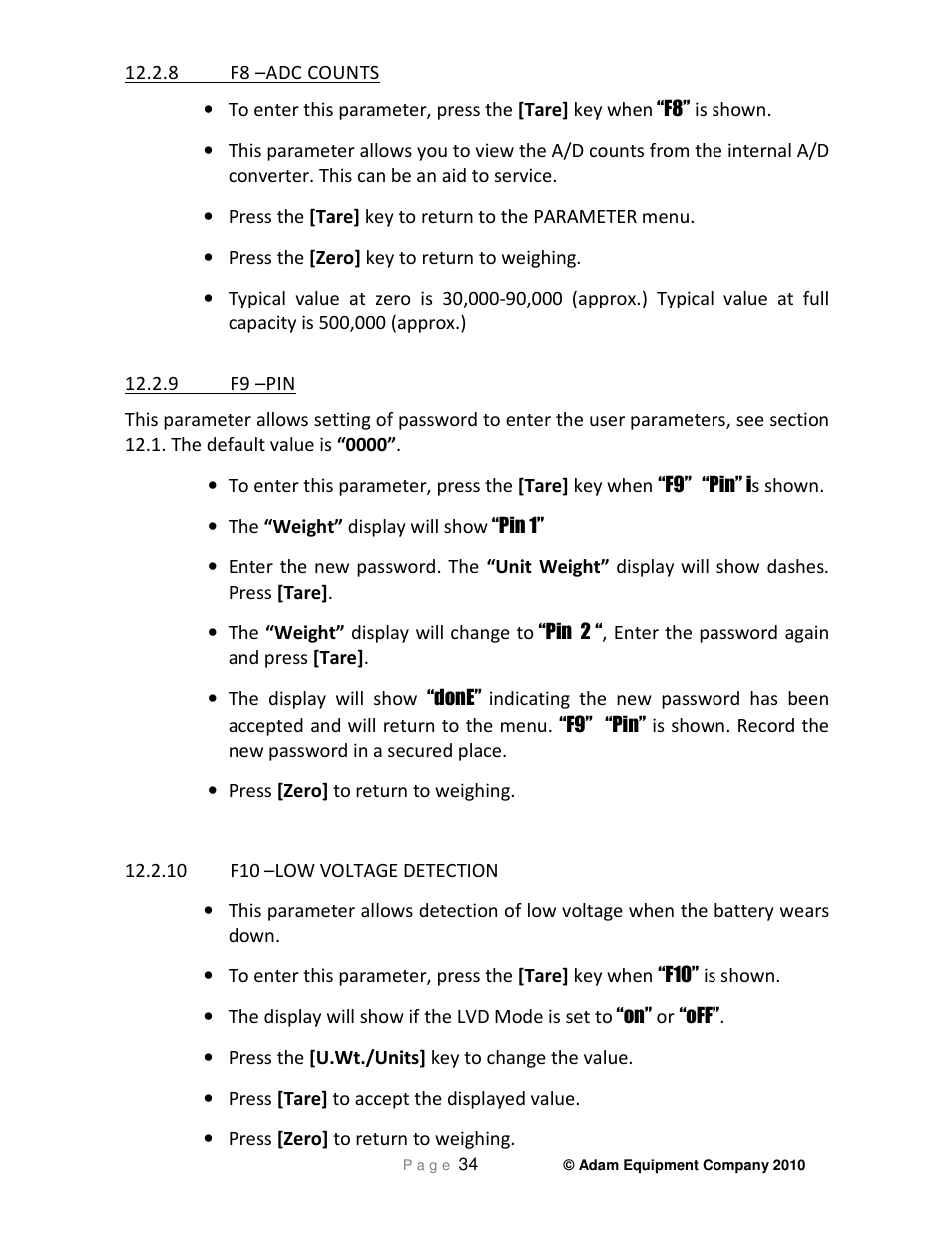 Nova-Tech GC Indicator User Manual | Page 36 / 44