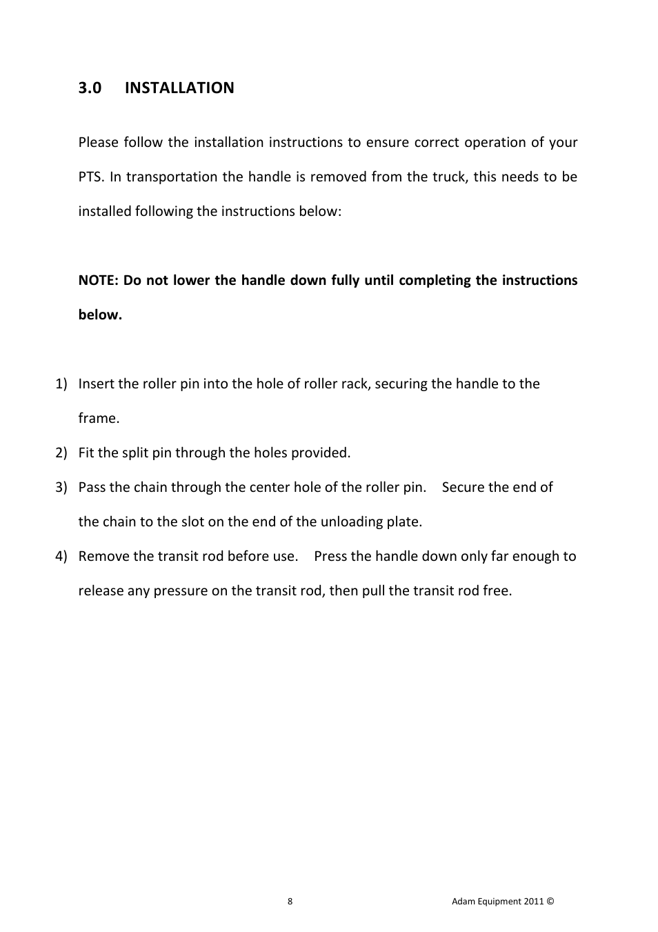 0 installation | Nova-Tech PTS Series User Manual | Page 10 / 20