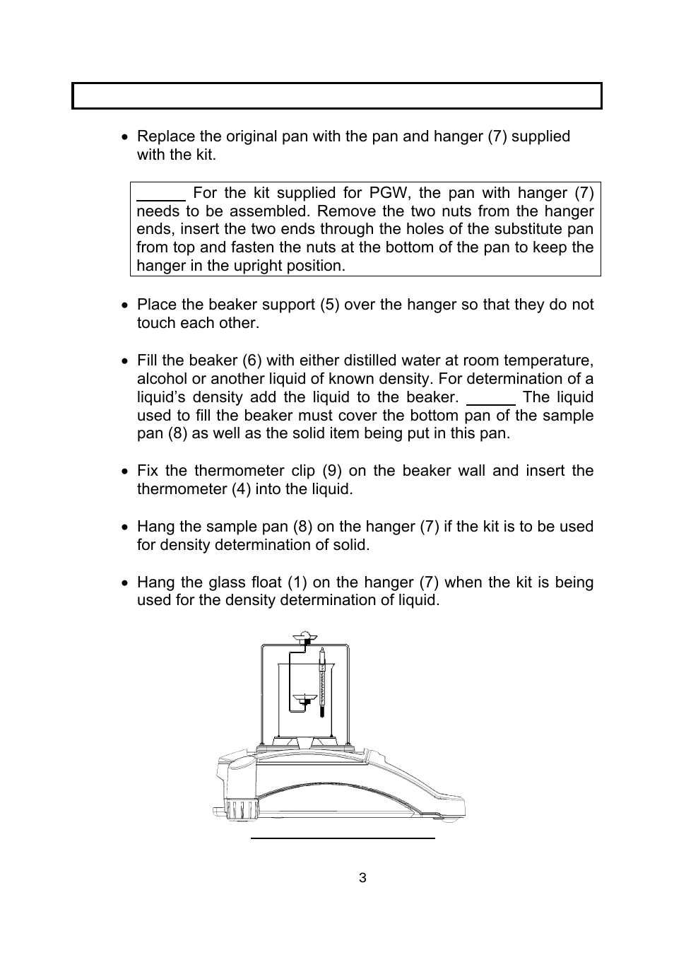 0 installation | Nova-Tech Density Kit for Adam PW and PGW Series User Manual | Page 5 / 12