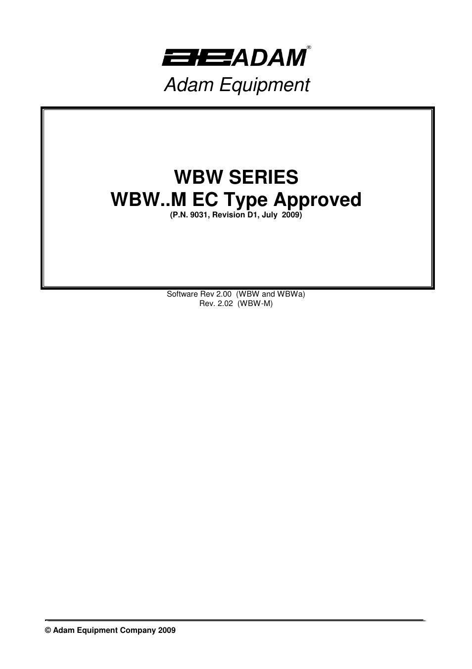 Nova-Tech WBW Series User Manual | 28 pages