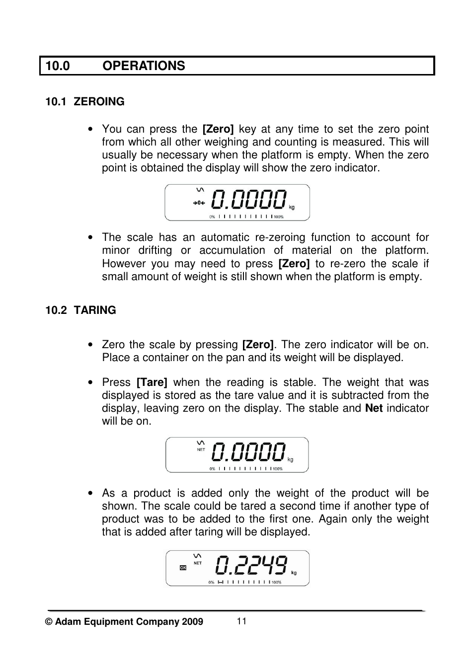 0 operations | Nova-Tech WBW Series User Manual | Page 13 / 28