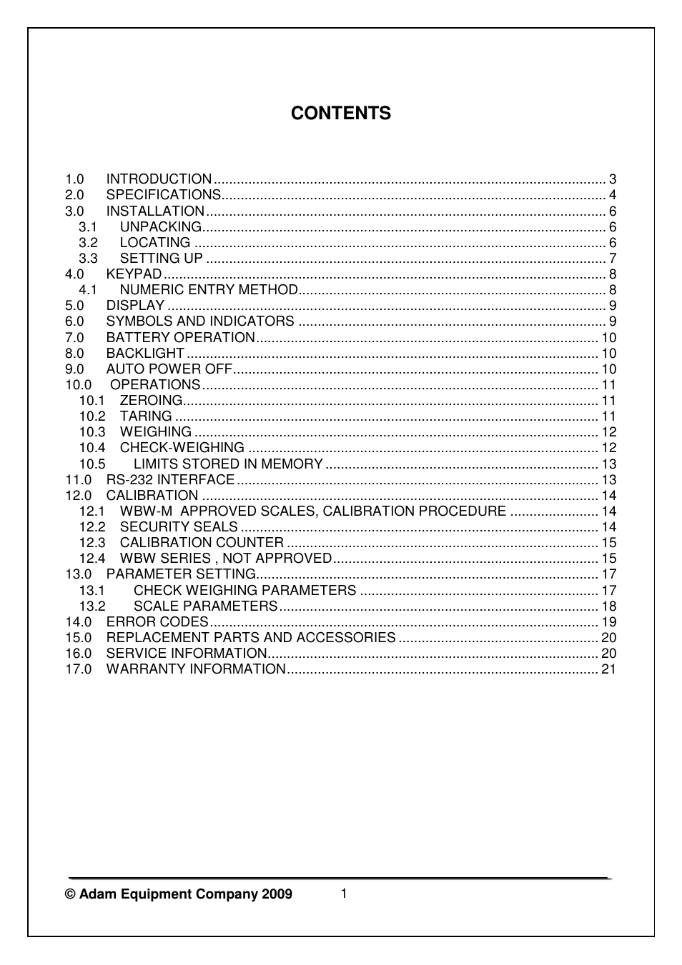 Nova-Tech WBW Series User Manual | Page 3 / 28