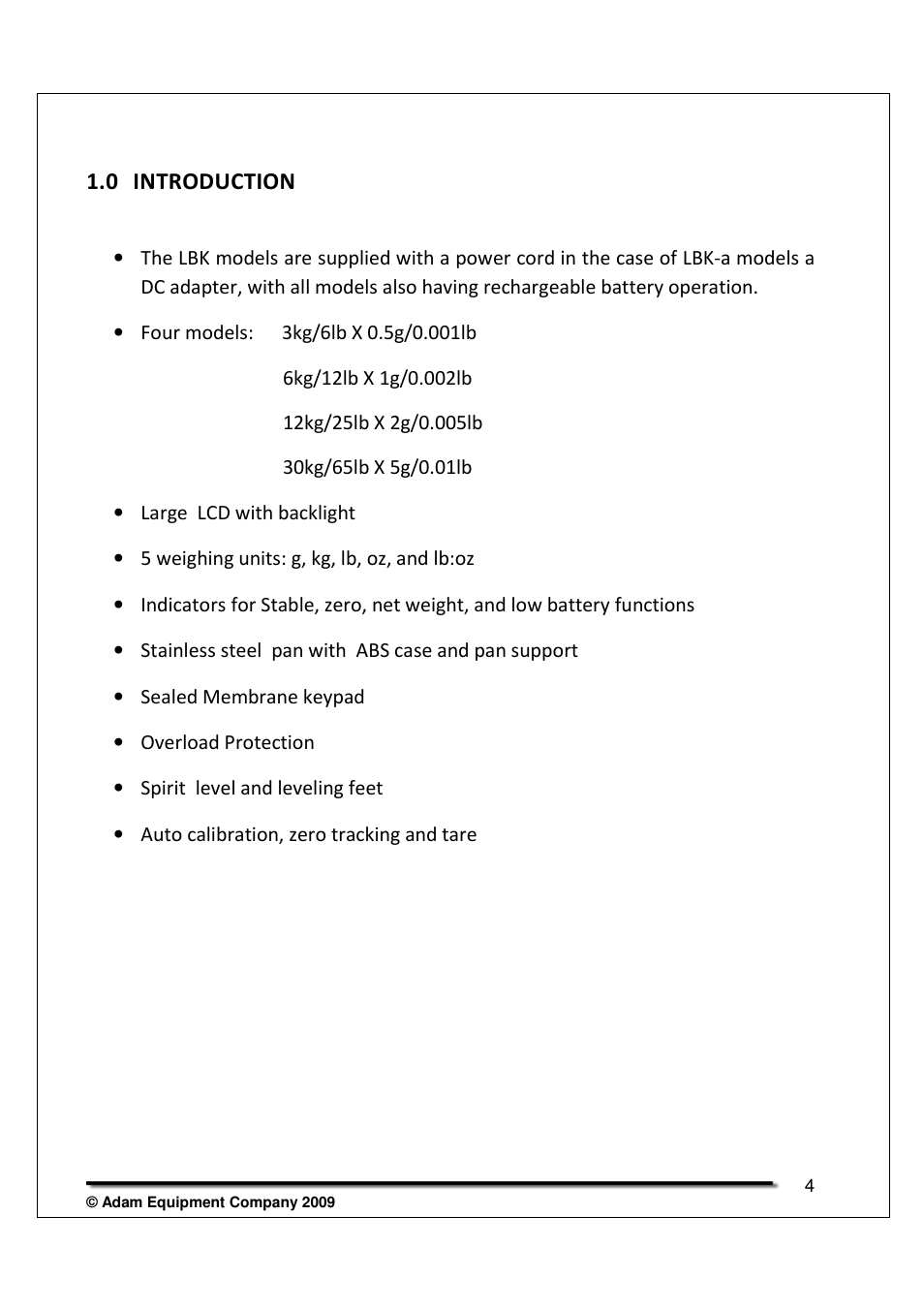 Introduction | Nova-Tech LBK Series User Manual | Page 7 / 20
