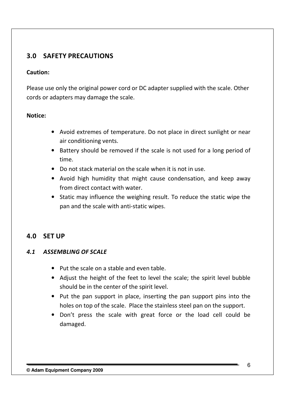 0 safety, Precautions, 0 set | Nova-Tech LBK Series User Manual | Page 9 / 20