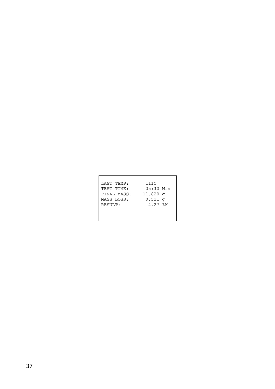 1 printing final test results, 2 storing test results, Print and store results | Printing final test results, Storing test results, 0 print, Store, Results | Nova-Tech PMB Moisture Analyzer User Manual | Page 39 / 85