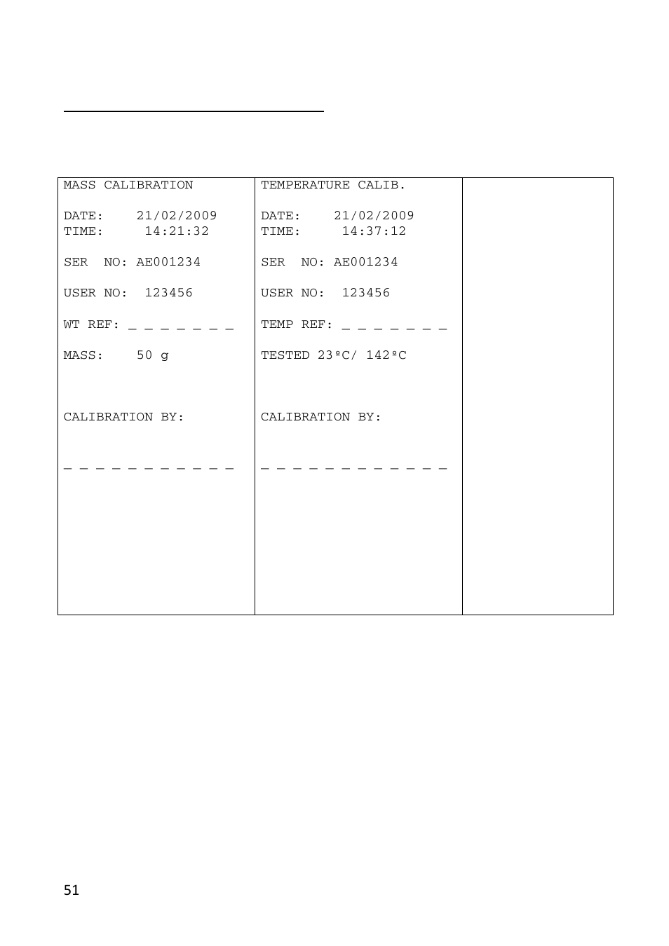 3 calibration report, Calibration report | Nova-Tech PMB Moisture Analyzer User Manual | Page 53 / 85