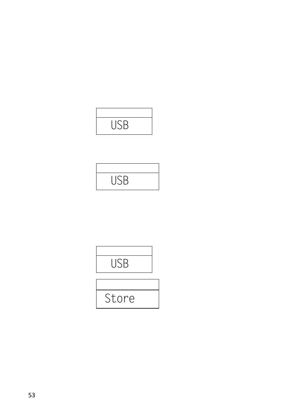 Store and recall analyzer setting from usb memory, Store | Nova-Tech PMB Moisture Analyzer User Manual | Page 55 / 85