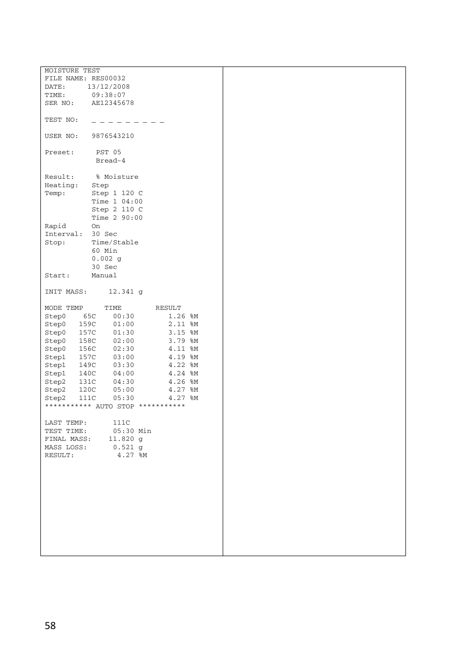 Nova-Tech PMB Moisture Analyzer User Manual | Page 60 / 85