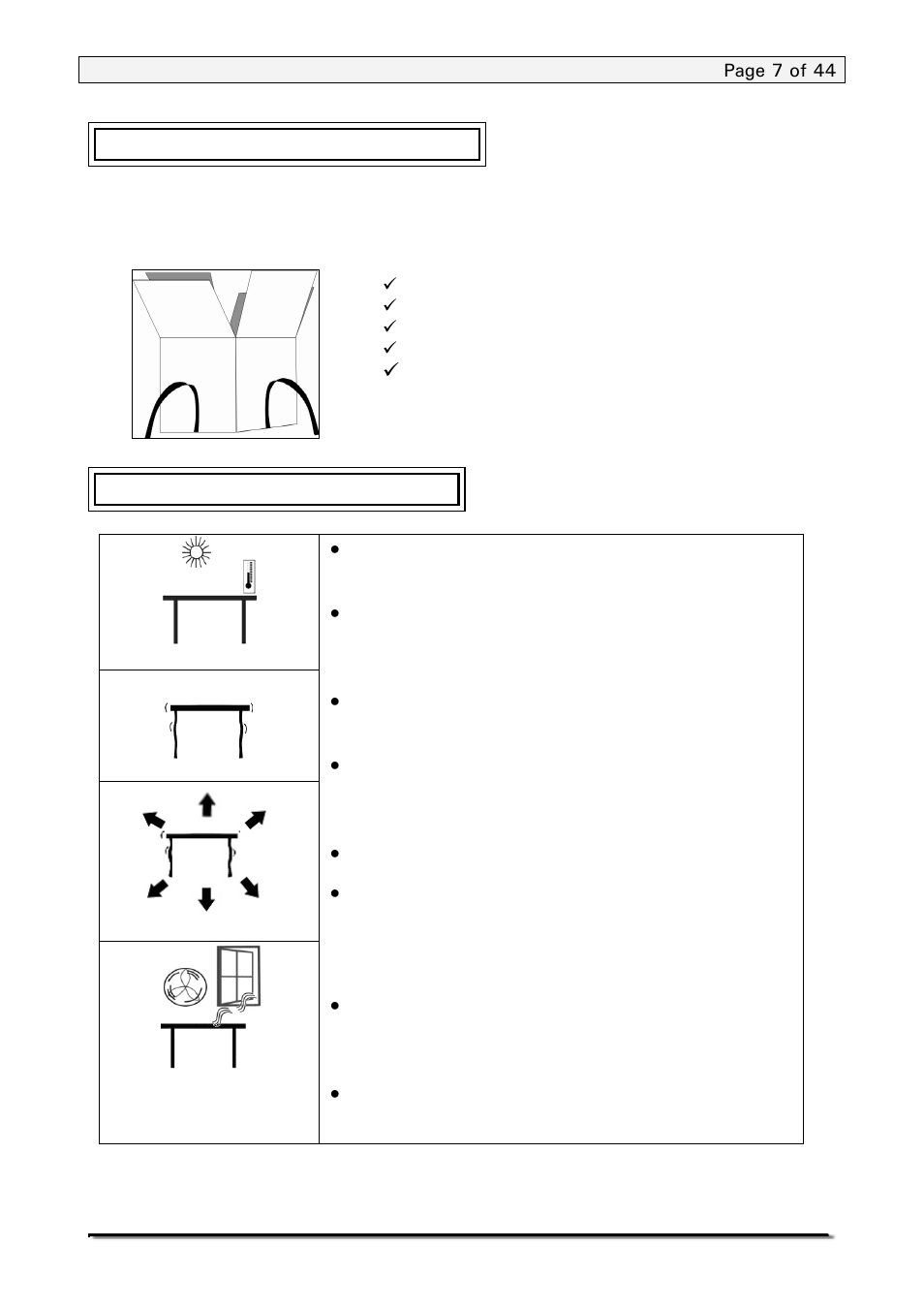 0 unpacking the balance, 0 locating the balance, Do not place near vibrating machinery | Nova-Tech PGW Series User Manual | Page 7 / 44