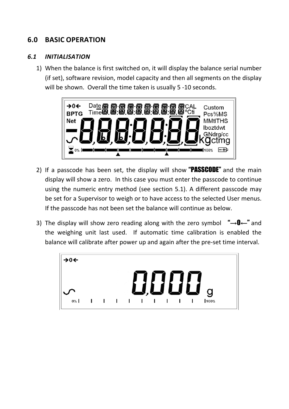 0 basic operation, 1 initialisation, Basic operation | Initialisation, 0 basic, Operation | Nova-Tech PGL Series User Manual | Page 12 / 40